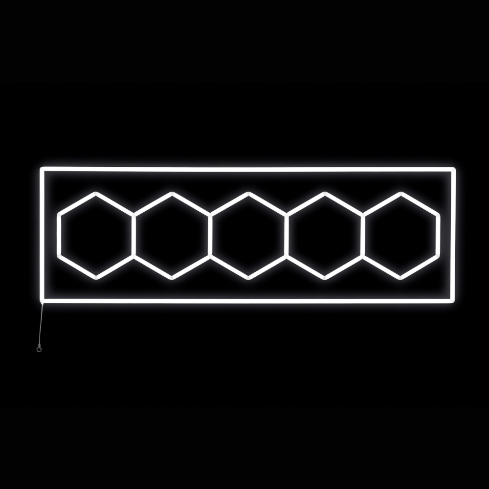 NORTHLUMEN™ 5-Grid Hexagon LED-valosuora kehikolla
