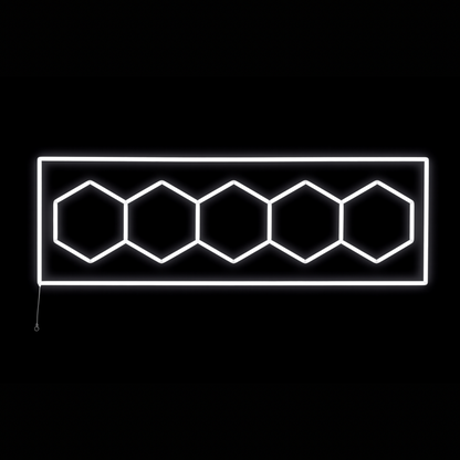 NORTHLUMEN™ 5-Grid Hexagon LED-valosuora kehikolla