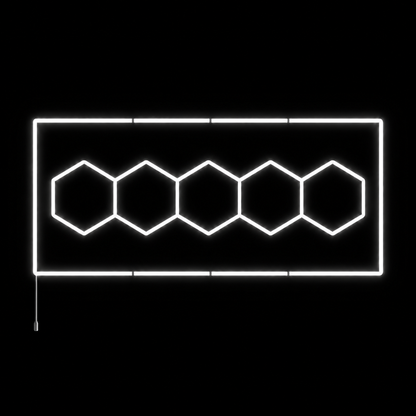NORTHLUMEN® 5-Grid Hexagon LED-valosuora kehikolla