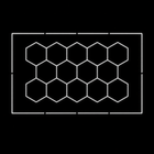 NORTHLUMEN® 14-Grid Hexagon LED-valosarja kehikolla