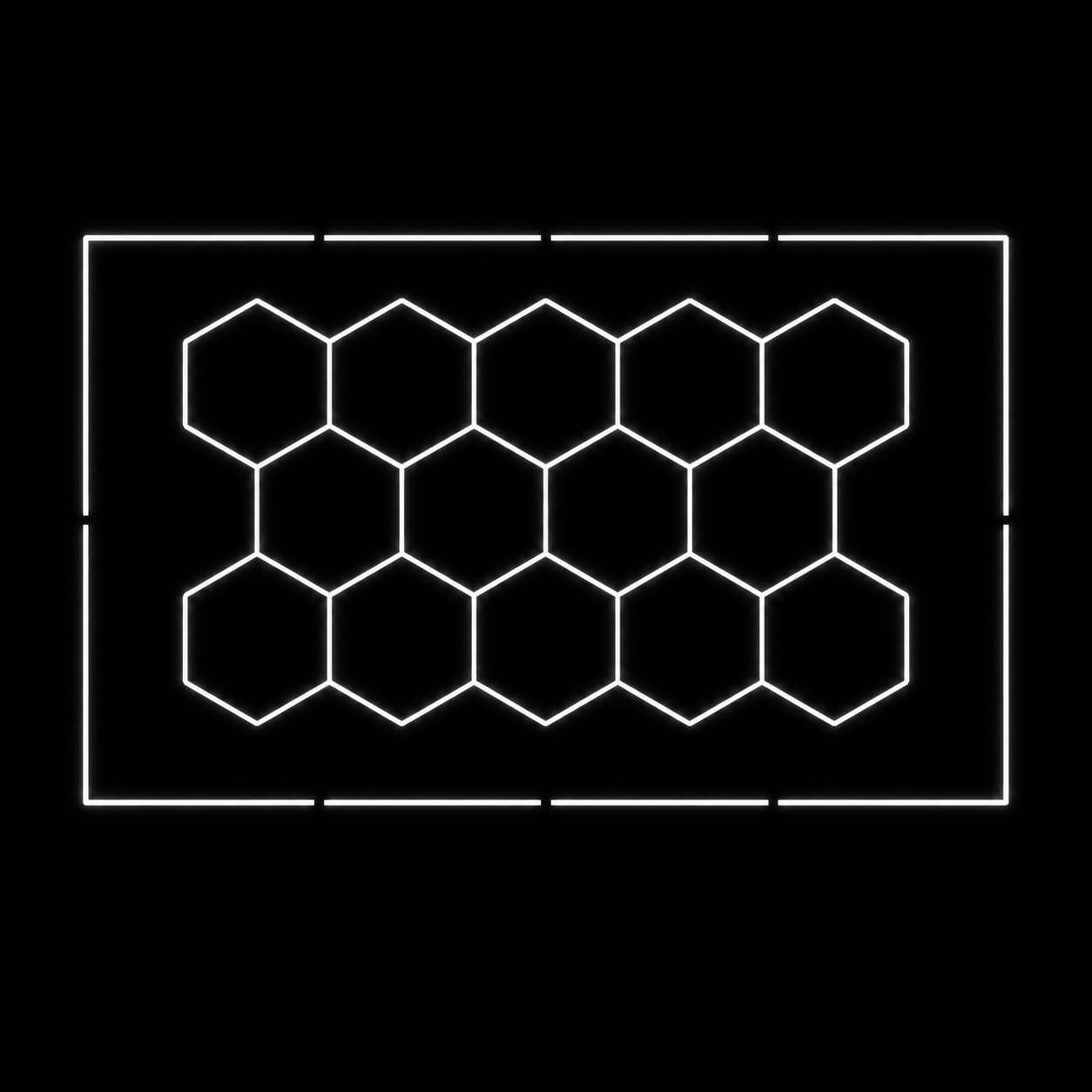 NORTHLUMEN® 14-Grid Hexagon LED-valosarja kehikolla