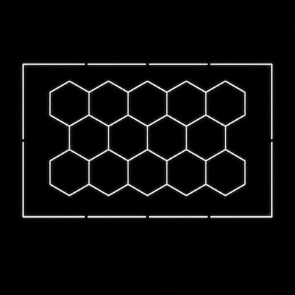 NORTHLUMEN® 14-Grid Hexagon LED-valosarja kehikolla