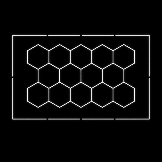 NORTHLUMEN® 14-Grid Hexagon LED-valosarja kehikolla
