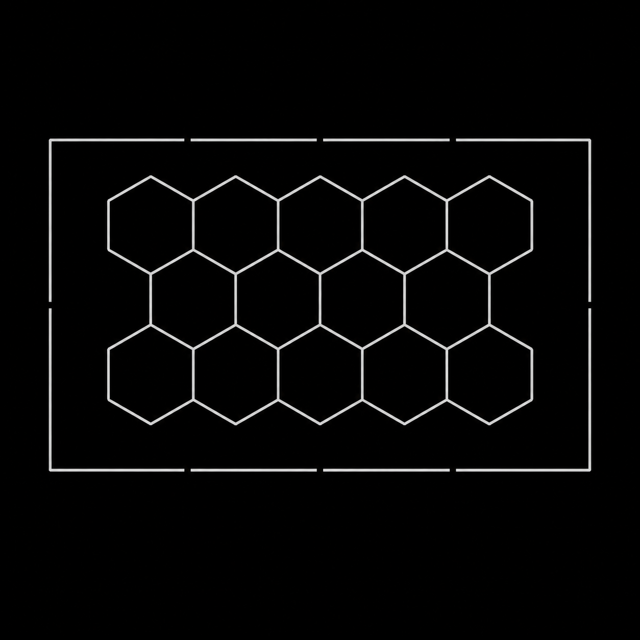 NORTHLUMEN® 14-Grid Hexagon LED-valosarja kehikolla