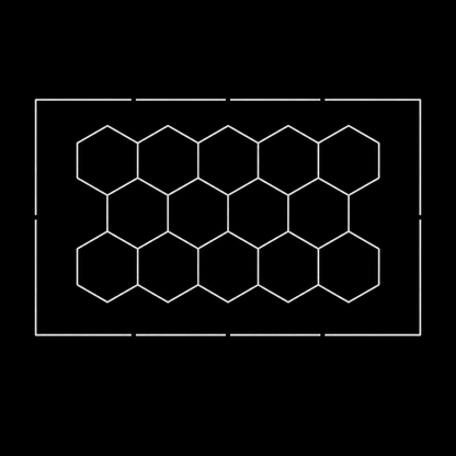 NORTHLUMEN® 14-Grid Hexagon LED-valosarja kehikolla