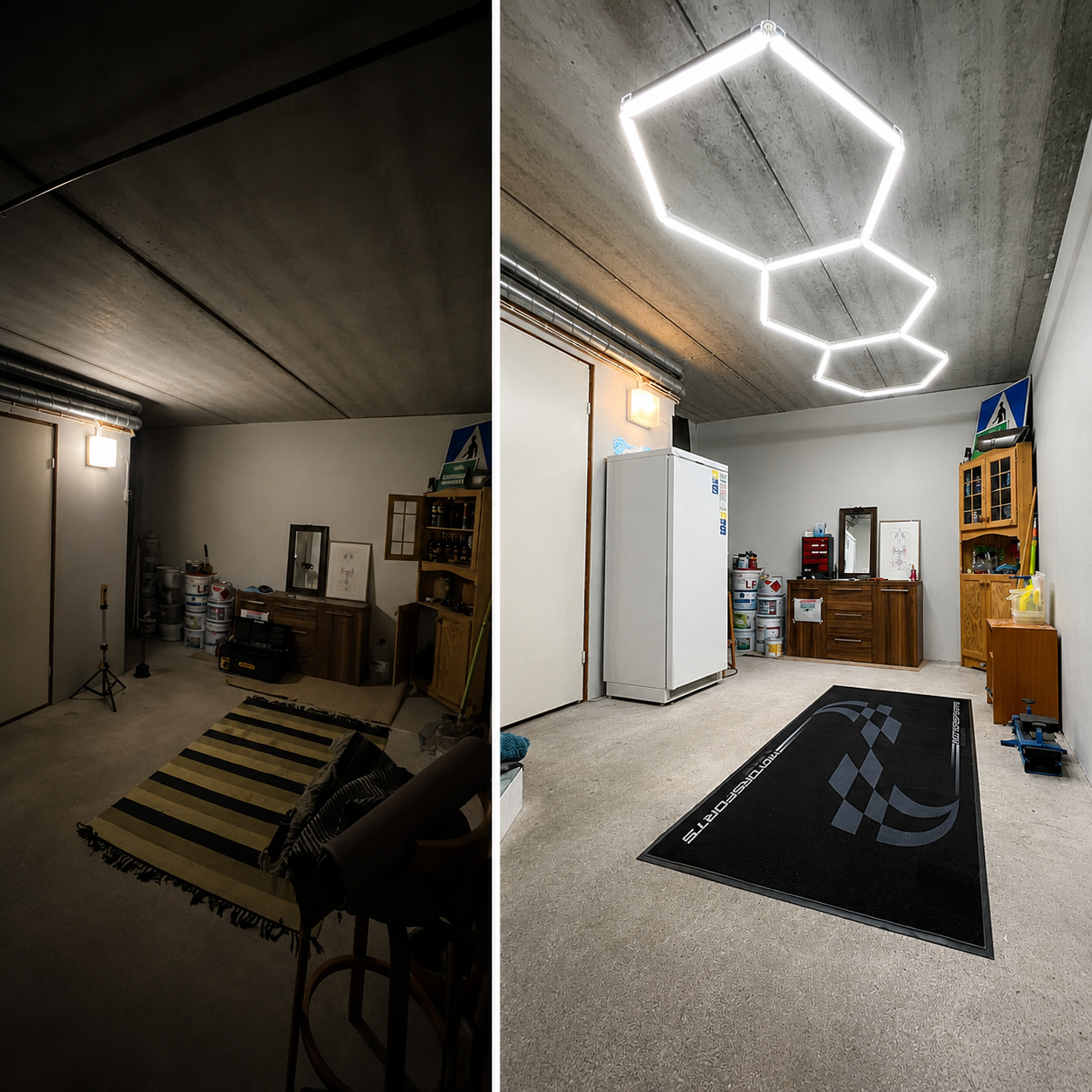 NORTHLUMEN® 3-Grid Hexagon LED-valosuora