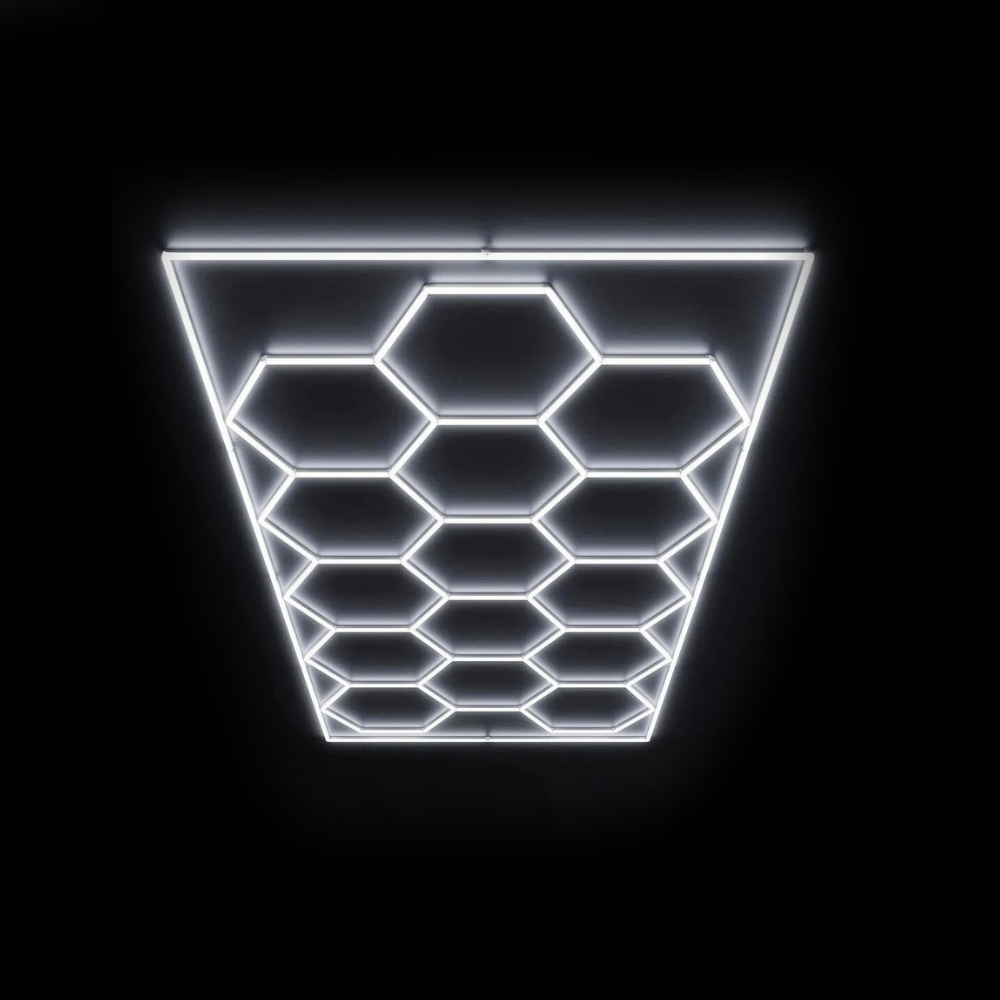 NORTHLUMEN™ 14-Grid Hexagon LED-valosarja kehikolla